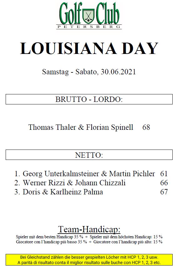 LOUISIANA DAY Louisiana Day 30 11